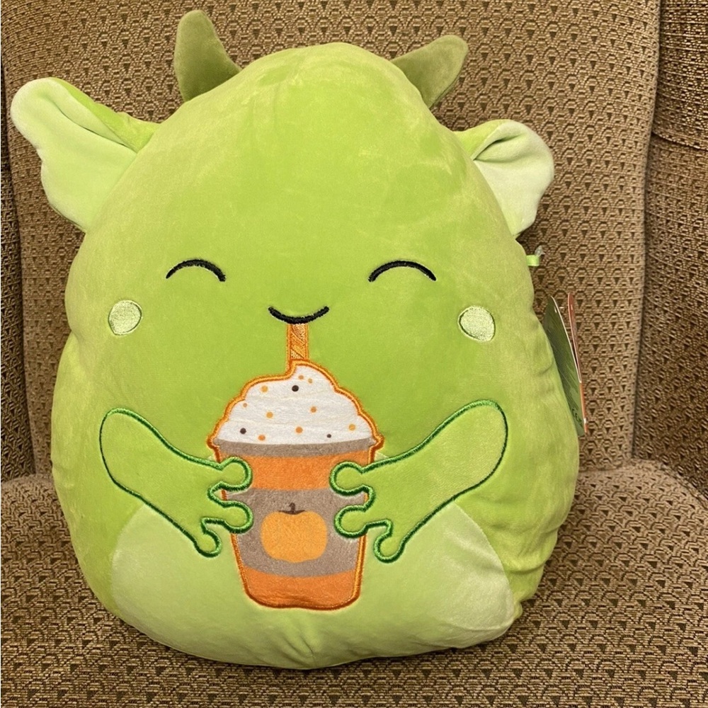 Fitzy The Goblin W/Pumpkin Spice 12”Halloween Squishmallow BNWT!